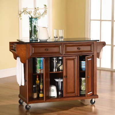 Full Size Granite Top Kitchen Cart - Crosley - Image 2