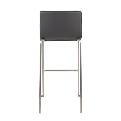 Set Of 2 Mara Upholstered Barstools Stainless Steel - Lumisource - Image 4