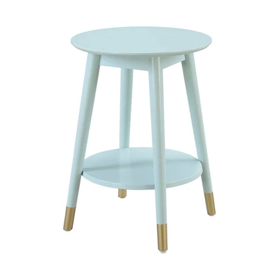 Wilson Mid-Century Modern Round End Table With Bottom Shelf - Breighton Home - Image 7