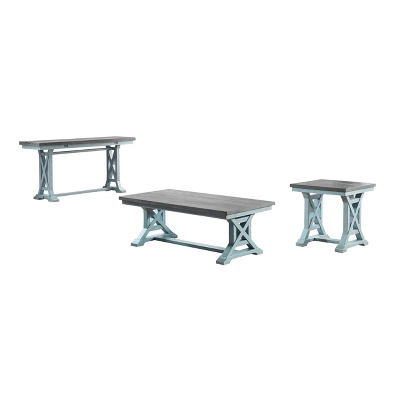 Skye Occasional Fold Out Console Table Blue - Treasure Trove Accents - Image 6
