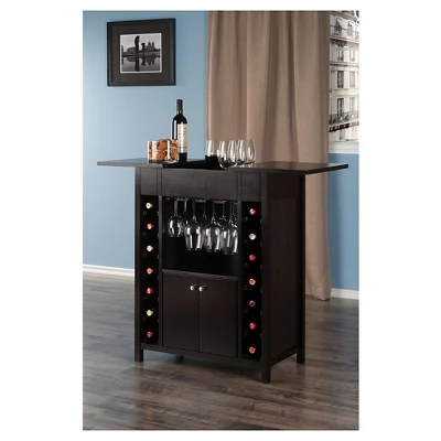 Yukon Wine Cabinet Wood/Espresso - Winsome - Image 7