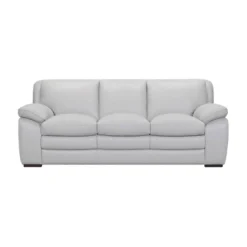 Zanna Genuine Leather Sofa Dove Gray - Armen Living