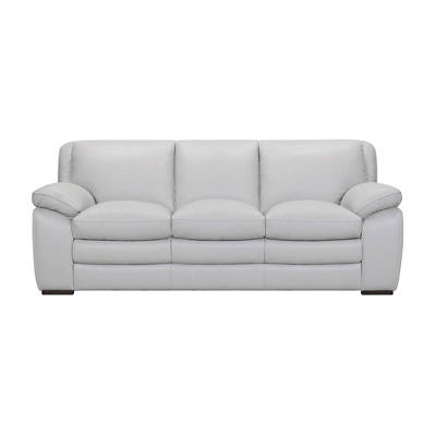 Zanna Genuine Leather Sofa Dove Gray - Armen Living