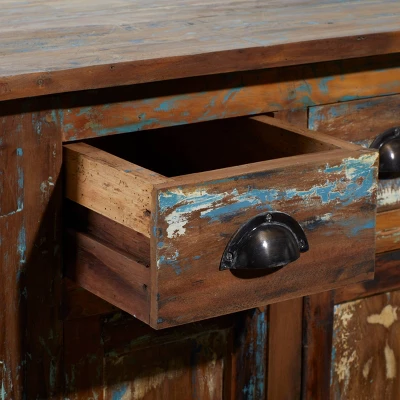 Rustic Wood Cabinet Chestnut Brown - Olivia & May - Image 5