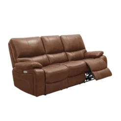 Quinby Leather Power Reclining Sofa - Abbyson Living