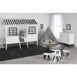 Little Seeds Rowan Valley Lark Urban 3 Drawer Dresser With Angled Metal Base, White