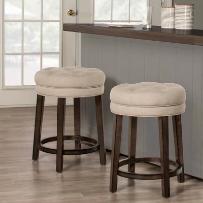 Krauss Backless Counter Height Barstool - Linen - Hillsdale Furniture - Image 5