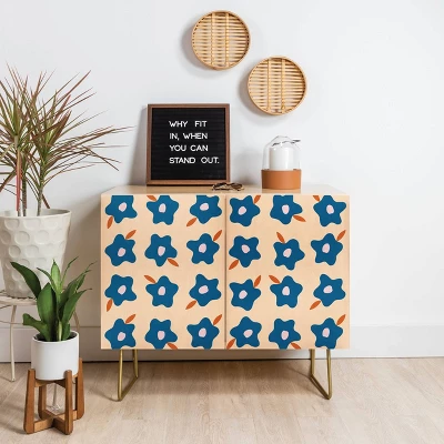 Maritza Lisa Wonky Spring Flowers Credenza - Deny Designs