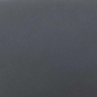 26" Harbor Backless Swivel Faux Leather Wood Counter Height Barstool Gray/Black - Armen Living - Image 5