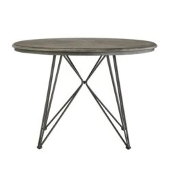 45"W Nowell Round Dining Table Iron/Gray Finish - Inspire Q