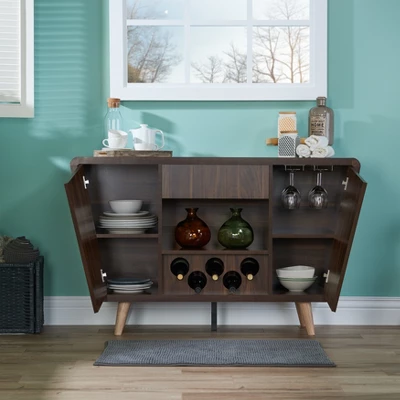 Hamby Transitional Buffet Dark Walnut - HOMES: Inside + Out - Image 2