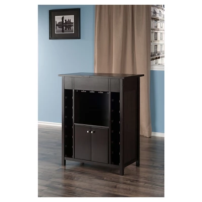 Yukon Wine Cabinet Wood/Espresso - Winsome - Image 5