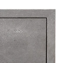 Jodie Faux Shagreen Nightstand - Grey/Silver - Safavieh