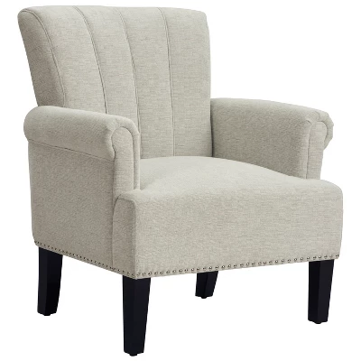 Accent Rivet Tufted Polyester Armchair-ModernLuxe - Image 3