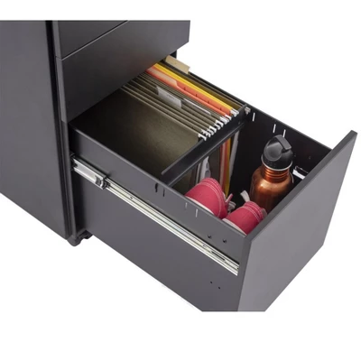 Stand Up Desk Store 3 Drawer Under Desk Lockable Rolling File Cabinet With Stable 5 Wheel Design - Image 2