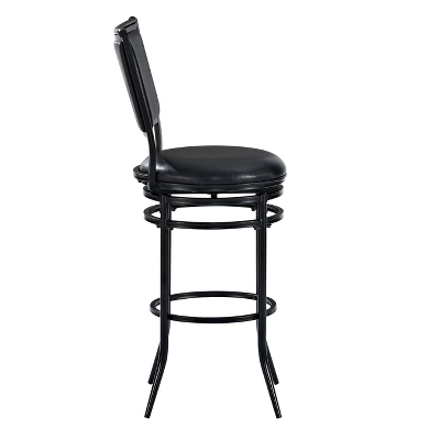 Rachel Swivel Barstool Black With Cushion - Crosley - Image 8