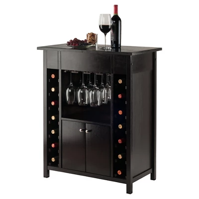Yukon Wine Cabinet Wood/Espresso - Winsome - Image 2