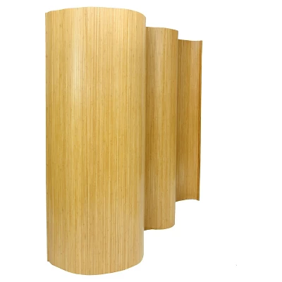6 Ft. Tall Bamboo Wave Screen - White
