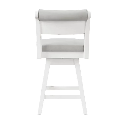 Clarion Wood And Upholstered Counter Height Swivel Stool Sea White - Hillsdale Furniture - Image 5