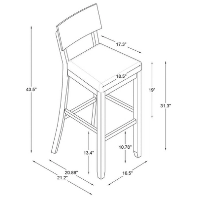 29" Jordan Barstool - Linon - Image 8