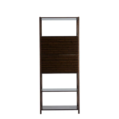 Selma Bamboo Bookcase Left Facing Spindle Cabinet - Boraam - Image 3