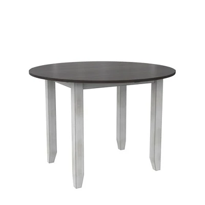 3pc Jacy Drop Leaf Round Dining Table And Chair Set Brown/Oyster - Room & Joy - Image 9