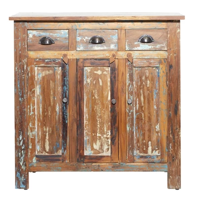 Rustic Wood Cabinet Chestnut Brown - Olivia & May - Image 10