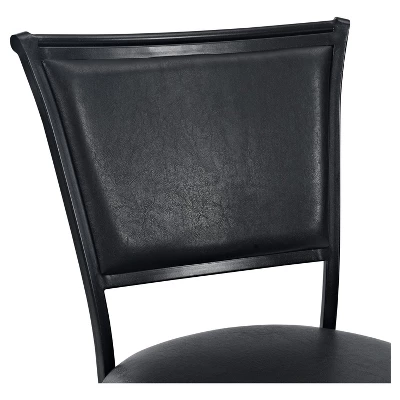 Rachel Swivel Barstool Black With Cushion - Crosley - Image 4