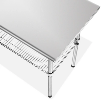 GRIDMANN 49 X 24" Stainless Steel Table With Wire Undershelf, NSF Commercial Kitchen Work & Prep Table For Restaurant And Home - Image 2