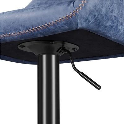 Yaheetech 2pcs Upholstered Height Adjustable Swivel Bar Stools Set - Image 4