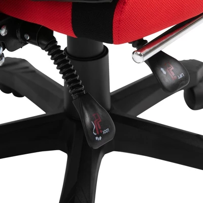 Vinsetto Ergonomic Home Office Chair High Back Armchair Computer Desk Recliner With Footrest, Mesh Back, Lumbar Support And Wheels - Image 5