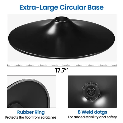 Yaheetech 2pcs Upholstered Height Adjustable Swivel Bar Stools Set - Image 6