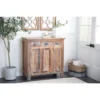 Rustic Wood Cabinet Chestnut Brown - Olivia & May