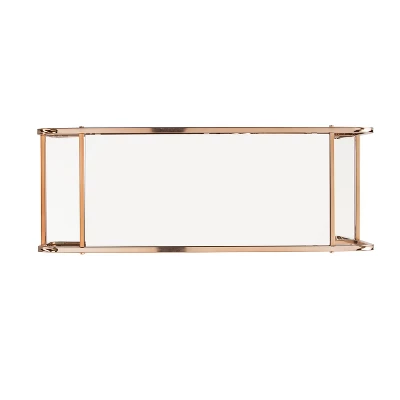 Marianne Mirrored Bar Cart Gold - Aiden Lane - Image 4