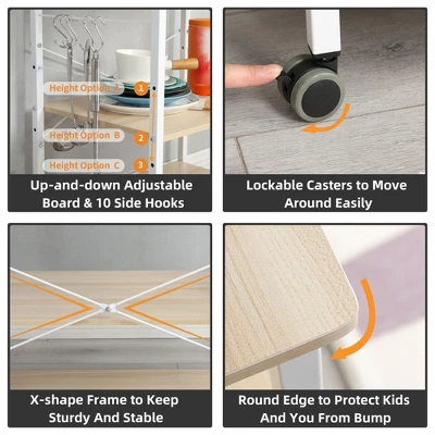 Somdot Baker's Rack Kitchen Utility Storage Microwave Stand