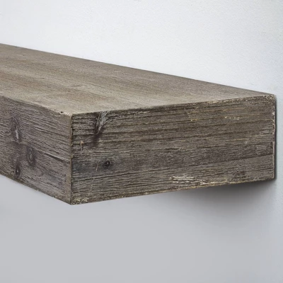 8" X 36" Large Rustic Wood Floating Wall Shelf Gray - American Art Decor - Image 4