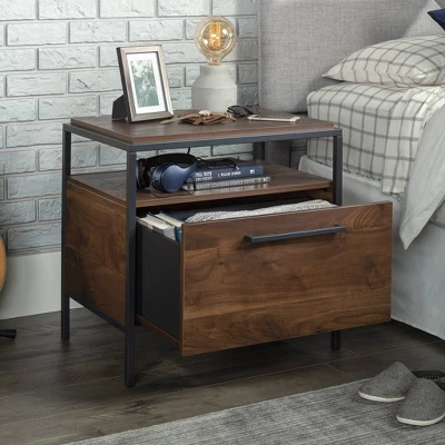 Nova Loft Nightstand With Drawer Grand Walnut - Sauder - Image 2