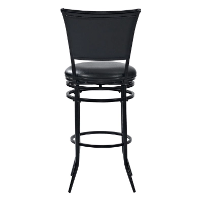 Rachel Swivel Barstool Black With Cushion - Crosley - Image 6
