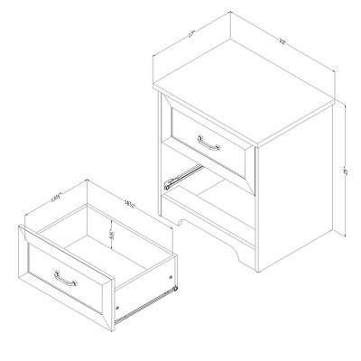 Prairie 2 Drawer Nightstand - South Shore - Image 7