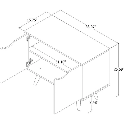 33.07" Hampton Accent Cabinet - Manhattan Comfort - Image 2