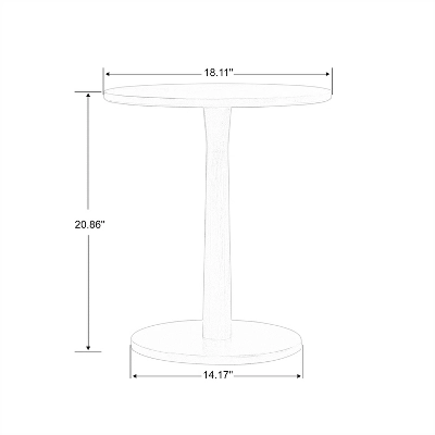 Carl Armless Fabric Upholstered Accent Chair Set Of 2 With Round Wood Side Table Slipper Chairs Sets-Maison Boucle - Image 8