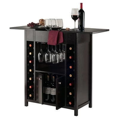 Yukon Wine Cabinet Wood/Espresso - Winsome - Image 4
